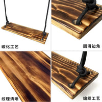 Wooden Swing Seat for Kids Outdoor Indoor Garden Patio Hanging Chair Anti-corrosion Wood Swing Board