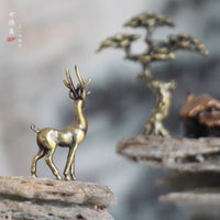 Miniature Deer Figurine and Landscape Ornament for Micro-Landscape Decor