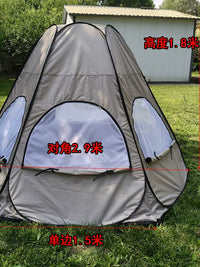 Hexagonal Pop-Up Camping Tent with UV Protection and Insect Screen for Beach, Picnic, and Outdoor Activities