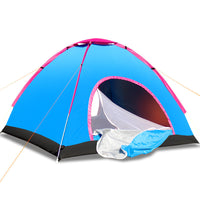 Automatic Pop-Up Camping Tent for 1-4 People, Single Layer, Instant Setup Outdoor Shelter