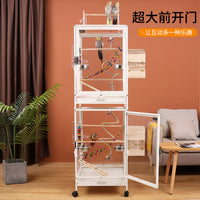 Double-Layer Transparent Acrylic Large Bird Cage Parrot Cage Luxury Villa for Budgies Cockatiels Breeding