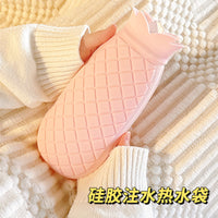 Silicone Hot Water Bottle for Pain Relief and Warmth, Explosion-Proof Design