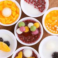Miniature Simulation Food Dessert Fruit Pudding Bowl Keychain