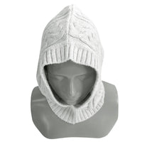 Unisex Balaclava Hooded Scarf Winter Warm Knitted Neck Warmer Multi-purpose