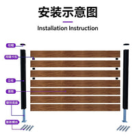 Aluminum Alloy Outdoor Garden Fence Panel for Yard Villa Balcony