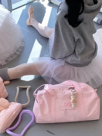 Girls' Dance Bag Ballet Practice Gym Shoulder Bag with Shoe Compartment