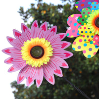 Double-Layer Pinwheel Outdoor Toy for Kids - Maple Leaf & Colorful Flower Designs