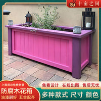 Outdoor Solid Wood Planter Box for Garden Patio