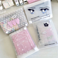 A6 Frosted Desktop Storage Box for Cards and Stickers, Dustproof Transparent Organizer