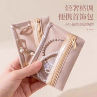 Luxury Anti-Oxidation Flannel Jewelry Pouch with Drawstring for Earrings Rings Necklaces Travel Storage