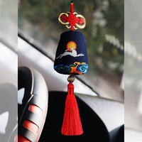 DIY Embroidery Kit for Sachet Car Hanging - Beginner-Friendly Ancient Style Ribbon and Su Embroidery Set