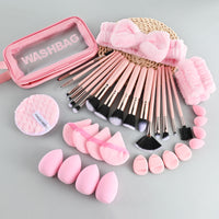 40-42 Piece Makeup Brush and Tool Set with Storage Bag