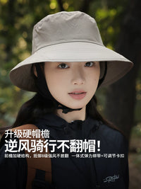 Quick-Dry UV Protection Bucket Hat with Windproof Strap for Outdoor Activities