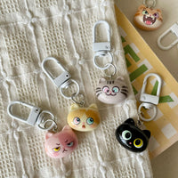 Cute Funny Expression Cat Keychain for Backpacks and Gifts