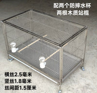 Stainless Steel Parrot Breeding Cage for Peony Cockatiel, Canary, and Finch - Flight Aviary