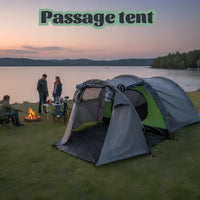 Outdoor Camping Tunnel Tent with Large Space, Multifunctional Tarp, Portable, Waterproof & Windproof