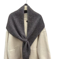 Knitted Hollow Triangle Shawl Scarf for Women, Versatile Warm Neck Protector Cape