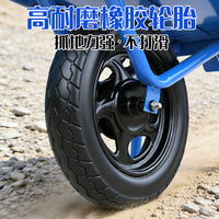Heavy-Duty Single/Dual Wheel Garden Cart with Inflatable Tires for Farm, Construction, and Material Handling