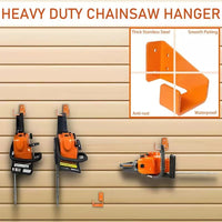 Heavy-Duty Chainsaw Wall Mount Storage Rack for Garage & Garden Tools