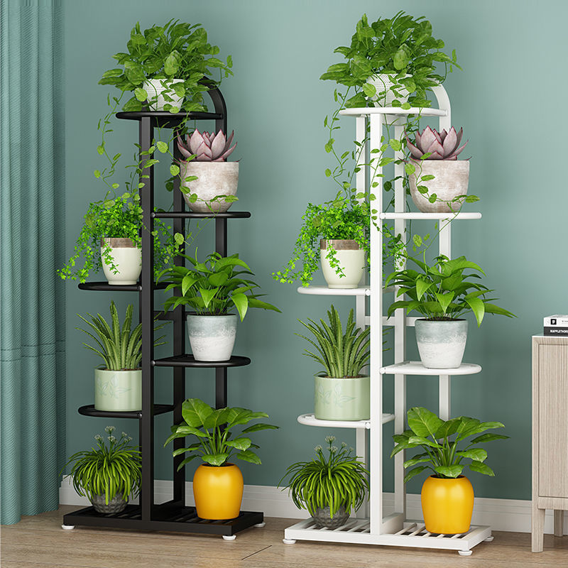 Multi-Tier Wrought Iron Plant Stand Indoor Outdoor Flower Pot Holder Display Shelf