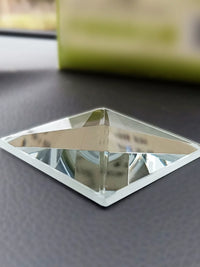 Crystal Glass Mosaic Tiles for Wall Decor, Beveled Mirror Finish, KTV Hotel Background Wall