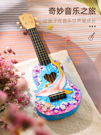 DIY Mosaic Ukulele Craft Kit for Kids - Educational Musical Instrument Assembly Toy