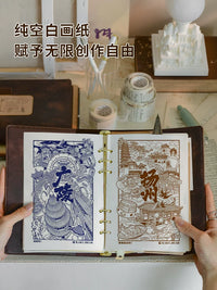 A5 Loose-Leaf Notebook with Acid-Free Paper for Sketching, Journaling, and Art