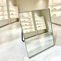 Shoe Store Try-On Mirror with Stand, European Style Floor-Standing Foot Mirror for Shoe Fitting