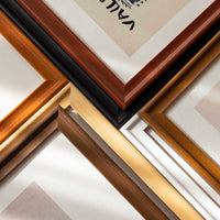 Solid Wood Picture Frame for Wall Mounting, Poster and Puzzle Display with Mat Board