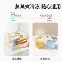Baby Food Freezer Tray with Divided Compartments for Purees and Solids, Silicone Storage Container for Infants