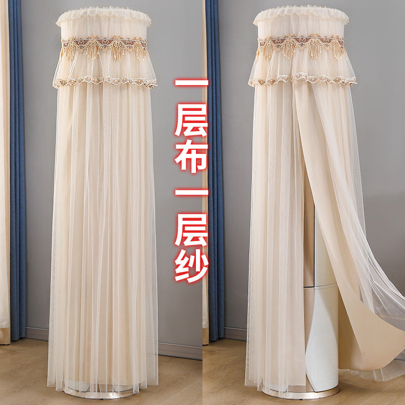 Upright Cylindrical Air Conditioner Dust Cover with Liner, Double-Layer, No Need to Remove for Operation