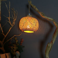 New Chinese Style Hand-Woven Bamboo Pendant Light for Teahouse and Study