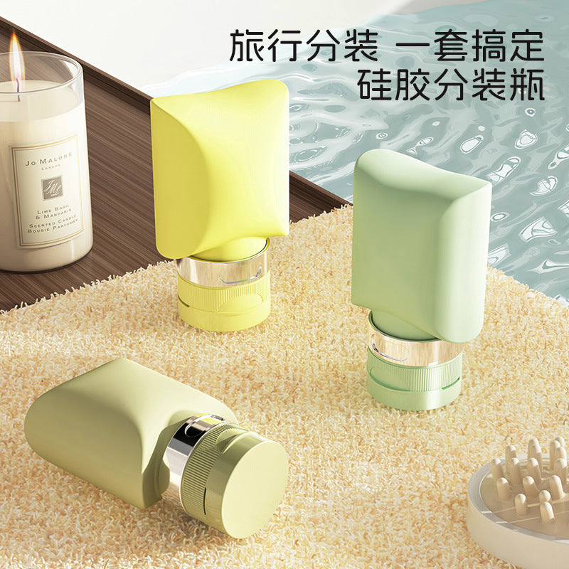 Silicone Travel Bottles Set Leakproof Portable Refillable for Lotion Shampoo Conditioner