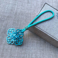 Hand-Woven Auspicious Chinese Knot Tassel Pendant with Agate Jade Beads for Home Decor