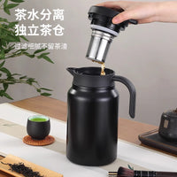 Stainless Steel Vacuum Insulated Tea Pot with Infuser, Large Capacity Thermal Kettle for Brewing and Steeping