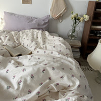 INS Style Floral 100% Cotton Duvet Cover Set with Pillowcases