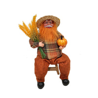 Thanksgiving Harvest Festival Gnome Doll Decoration with Pumpkin and Wheat
