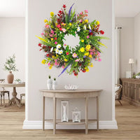 Texas Wildflower Daisy Wreath for Front Door Decor