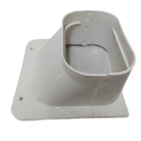 PVC Air Conditioner Decorative Pipe Cover for Outdoor Units, Weatherproof AC Line Set Protection, White, 130x80mm
