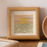 Square Hollow Oil Painting Stick Photo Frame for Kids' Artwork Display