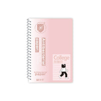 Antibacterial A6 Gradient Notebook, Thickened Lined Pages, Single Spiral Coil, Creative Student Notepad