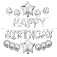 Happy Birthday Balloon Set with Latex and Sequin Balloons for Party Decoration