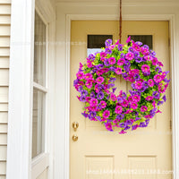 Artificial Eucalyptus Morning Glory Wreath for Wall & Door Decor