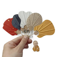 Miniature Hand-Painted Xuan Paper Fan Bookmark DIY Kit