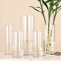 Acrylic Clear Anti-fall Vase for Hydroponics and Flower Arrangements