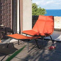 Nordic Outdoor Patio Lounge Chair Sofa and Coffee Table Set, Woven Rattan Furniture for Balcony and Small Spaces