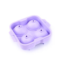 Silicone Ice Ball Mold with Lid for Whiskey and Home Bar, 2-Hole or 6-Hole Round Ice Cube Tray