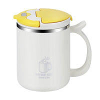 Stainless Steel Coffee Mug with Lid, 500ml Insulated Tea Cup for Office and Home