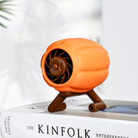 Portable USB Rechargeable Retro Desk Fan with Strong Airflow for Office, Dorm, and Home