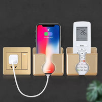 Wall-Mounted Remote Control and Phone Holder with Charging Port